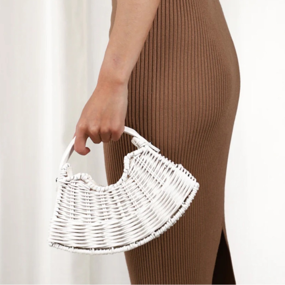 Wicker Wings White Mini Fan Bag